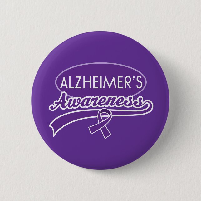 Alzheimer Bewusstseins-Band Button (Vorderseite)