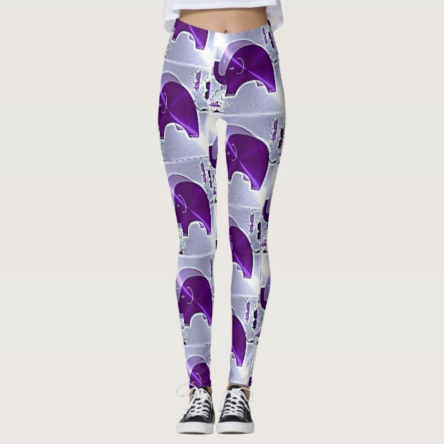 Alzheimer Bewusstseins-Elefanten Leggings (Vorderseite)