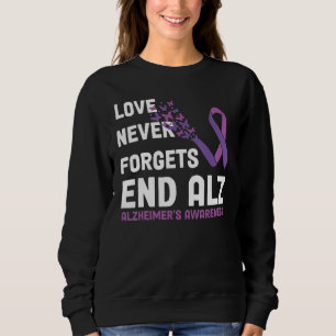Alzheimer-Bewusstseins-Schleife Lila Schmetterling Sweatshirt