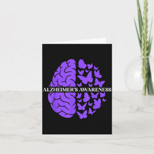 Alzheimer-Bewusstseinsunterstützung lila Gehirn Karte