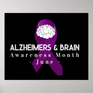 Alzheimer & Brain Awareness Month June 2024 Poster