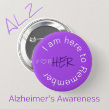 Alzheimer Disease Awareness Caregiver Lila