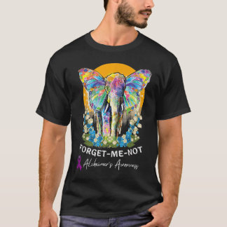 Alzheimer Elephant Vergiss-me-nicht Alzheimer Awar T-Shirt