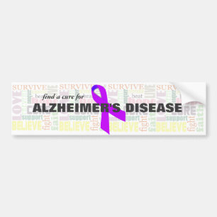Alzheimer inspirierend Wörter Autoaufkleber