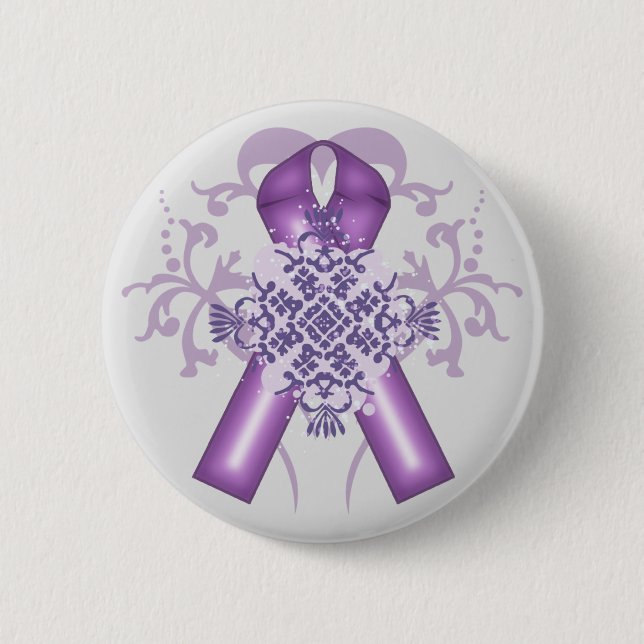 Alzheimer-Krankheit & Bauchspeicheldrüsenkrebs Mon Button (Vorderseite)