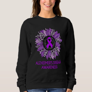 Alzheimer-Krankheit Bewusstsein Leopard Sonnenblum Sweatshirt