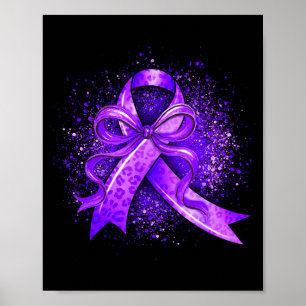 Alzheimer-Krankheit Bewusstsein lila Band Poster