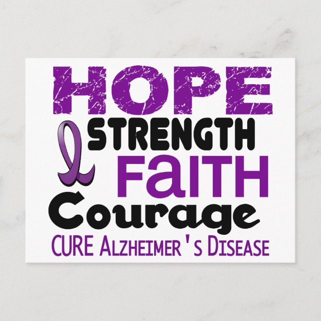 Alzheimer-Krankheit HOPE 3 Postkarte (Vorderseite)