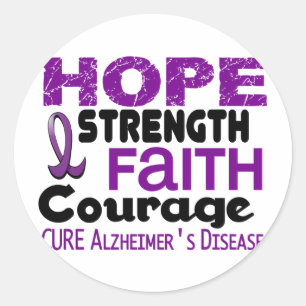Alzheimer-Krankheit HOPE 3 Runder Aufkleber