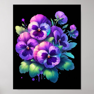 Alzheimer Lila Blumenarmschnecke Demenz Alzheimer& Poster