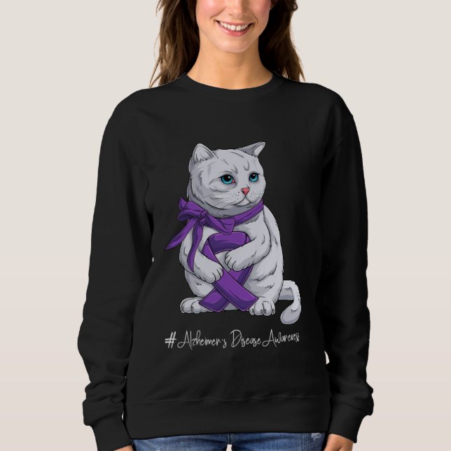 Alzheimer s Disease Awareness Month Purple Ribbon  Sweatshirt (Vorderseite)
