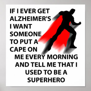 Alzheimer-Superheld Lustiges Poster