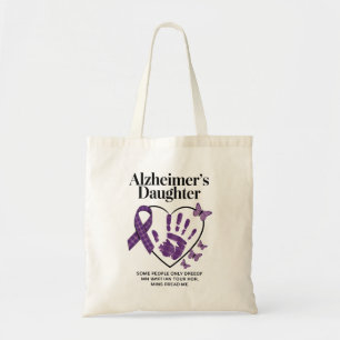 Alzheimer-Tochter Lila Band-Bewusstsein Herz Tragetasche
