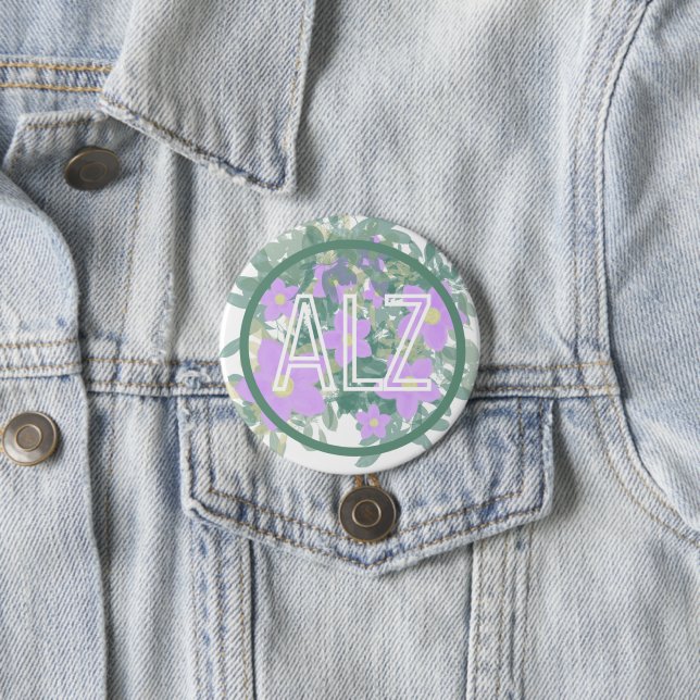 Alzheimer- und Demenzbewusstsein Button (Beispiel)