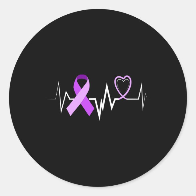 Alzheimerheimer Ribbon Heimer Runder Aufkleber (Vorderseite)