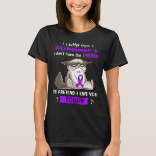 Alzheimerheimer's Awareness Fun Cat leidet T-Shirt