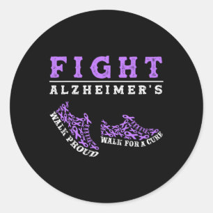 Alzheimerheimer's Awareness Heimer Warrior Men Wom Runder Aufkleber