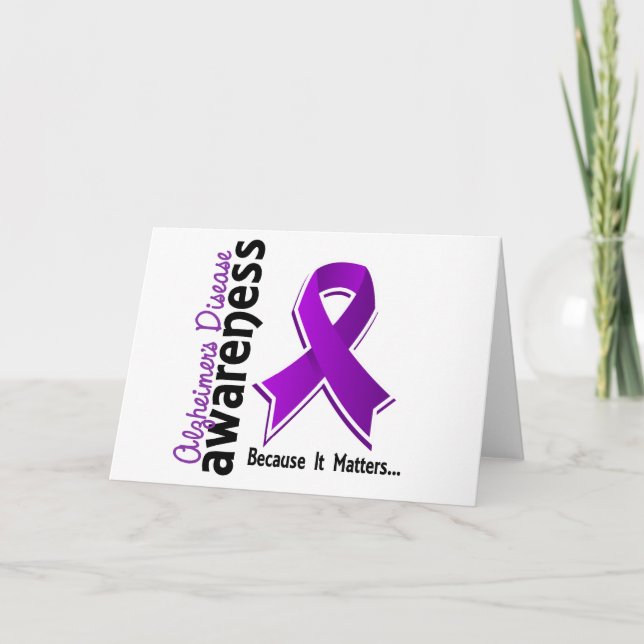 Alzheimerkrankheit-Bewusstsein 5 Karte (Vorderseite)
