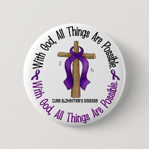 Alzheimerkrankheit MIT GOTT-KREUZ 1 Button