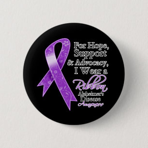 Alzheimerkrankheit-Stützhoffnungs-Bewusstsein Button