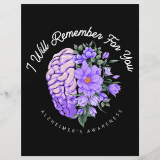 Alzheimer's Awareness, an die ich für Sie denken w Briefbogen