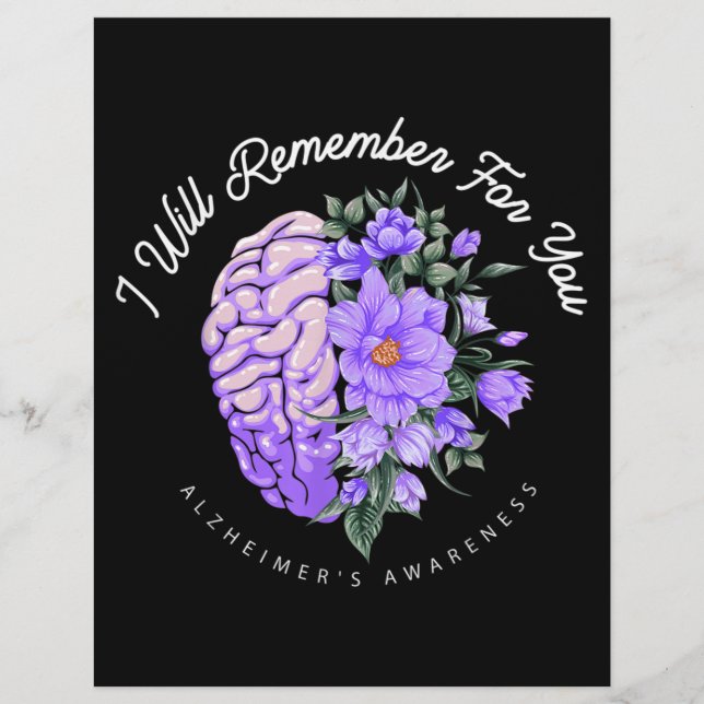 Alzheimer's Awareness, an die ich für Sie denken w Briefbogen (Vorderseite)