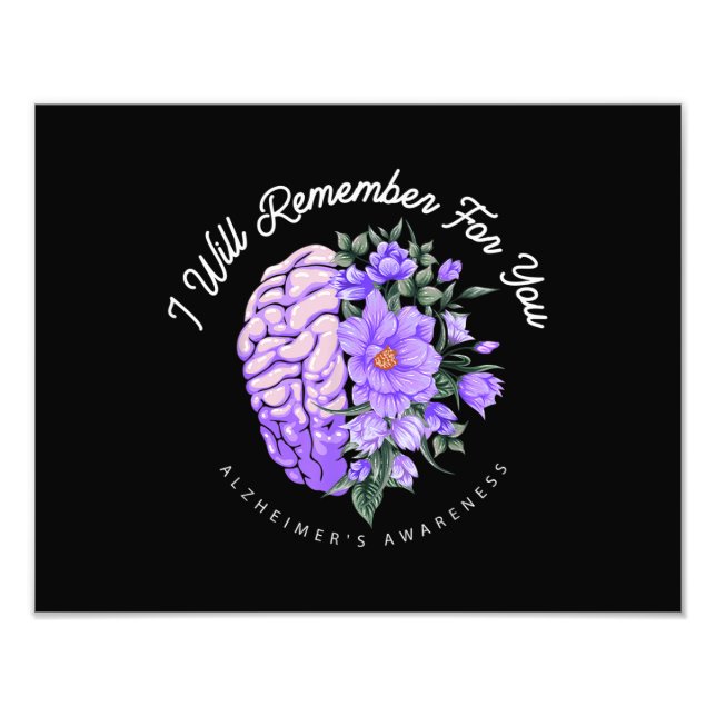 Alzheimer's Awareness, an die ich für Sie denken w Fotodruck (Vorne)