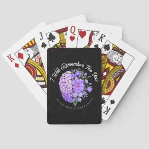 Alzheimer's Awareness, an die ich für Sie denken w Spielkarten