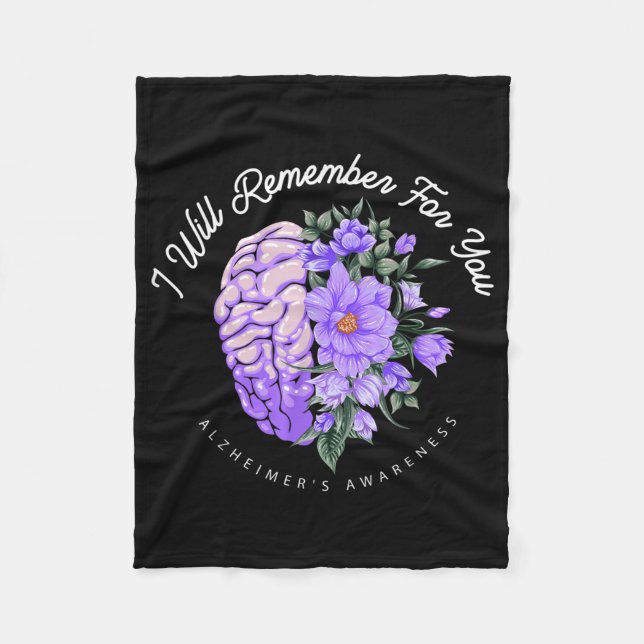 Alzheimer's Awareness, an die ich mich für Sie eri Fleecedecke (Vorderseite)