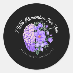 Alzheimer's Awareness, an die ich mich für Sie eri Runder Aufkleber
