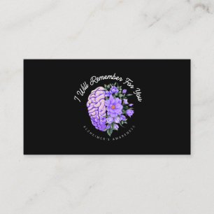 Alzheimer's Awareness, an die ich mich für Sie eri Visitenkarte