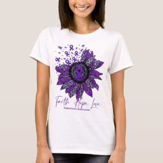 Alzheimer's Awareness Awareness Sonnenblume Faith  T-Shirt