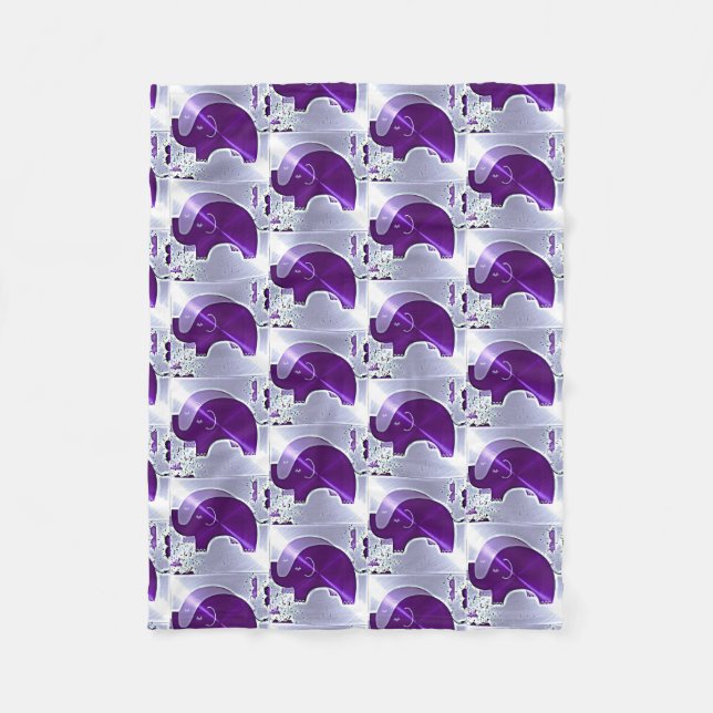 Alzheimer's Awareness Elephants Fleecedecke (Vorderseite)