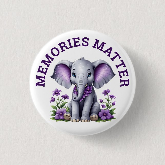 Alzheimer's Awareness-Erinnerungen sind wichtig El Button (Vorderseite)