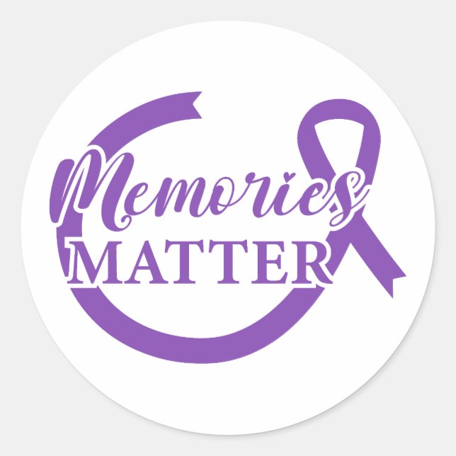 Alzheimer's Awareness-Erinnerungen sind wichtig Runder Aufkleber (Vorderseite)
