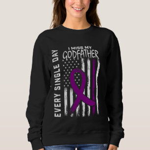 Alzheimers Awareness Godday American Flag 4. Sweatshirt