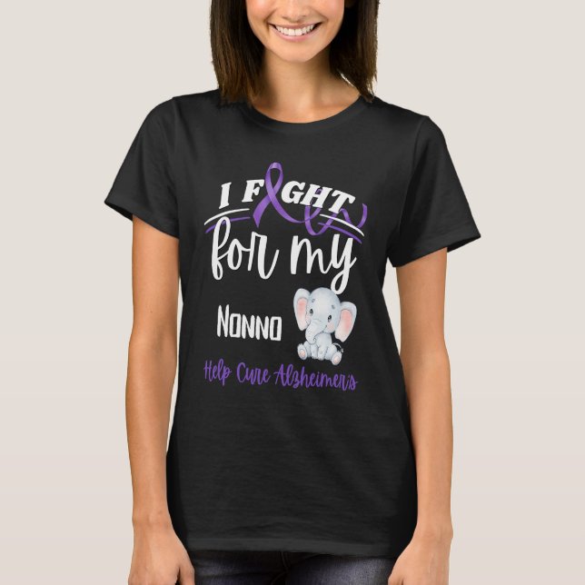 Alzheimer's Awareness I Fight For Nonno Alzheimer' T-Shirt (Vorderseite)