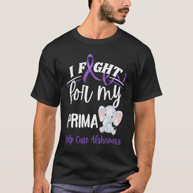 Alzheimer's Awareness I Fight For Prima Alzheimer' T-Shirt (Vorderseite)