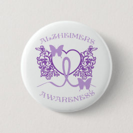 Alzheimers Awareness Lila Butterfells Button2 Button
