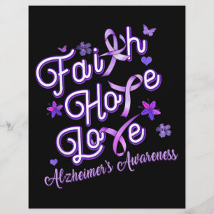 Alzheimer's Awareness Lila Ribbon Products Faith Flyer