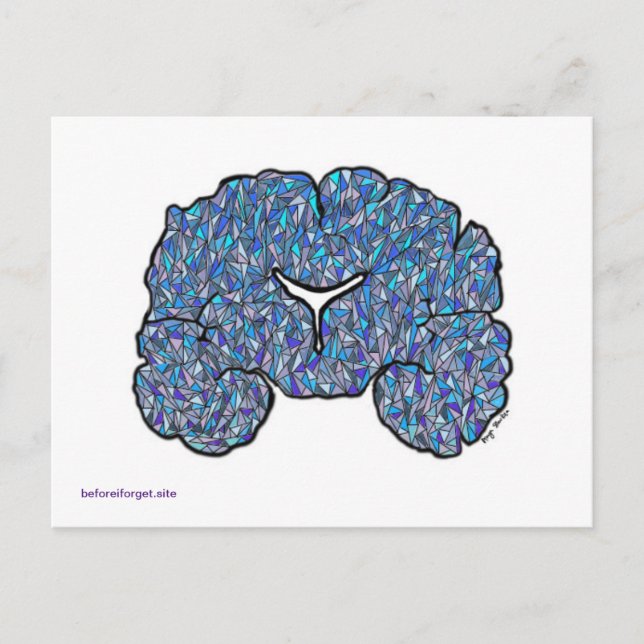 Alzheimer's Awareness Postcard - Blau Postkarte (Vorderseite)