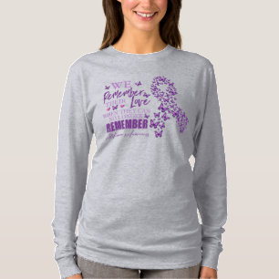 Alzheimer's Awareness Ribbon Lila Schmetterlinge T-Shirt