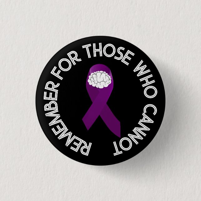 Alzheimer's Bewusstsein für diejenigen, die Canno  Button (Vorderseite)