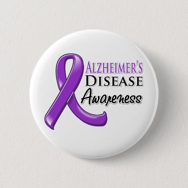 Alzheimer's Disease Awareness Bbon Button (Vorderseite)