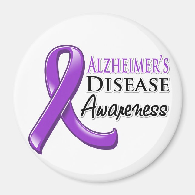 Alzheimer's Disease Awareness Bbon Magnet (Vorne)