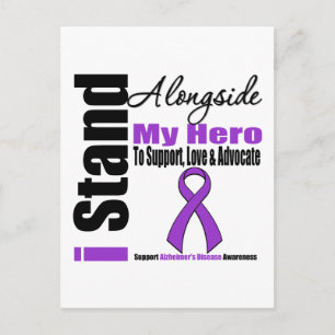 Alzheimers Disease I Stand Alongside My Hero Postkarte