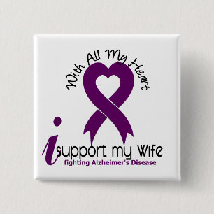 Alzheimers Krankheit stütze ich meine Ehefrau Button