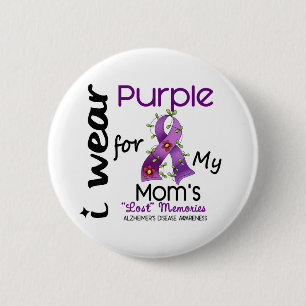 Alzheimers Krankheit trage ich Lila für meine Mam Button