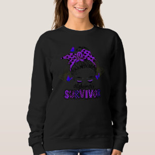 Alzheimer's Survivor Messy Bun unterstützt Alzheim Sweatshirt