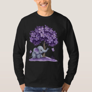 Alzhemers Sensibilisierungslephant Lila Ribbon Kid T-Shirt